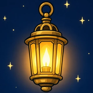 Lanternbound app icon: a glowing golden lantern